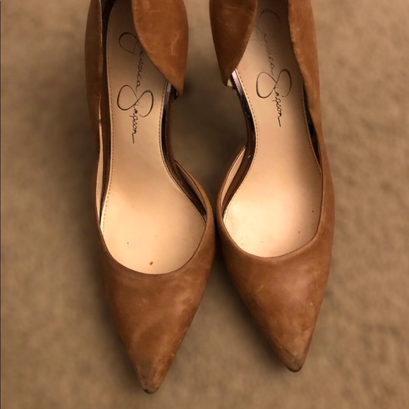 Jessica Simpson Shoes - Jessica Simpson Peanut Butter Brown Size 8 Pointy Toe Heels Woman’s Shoes